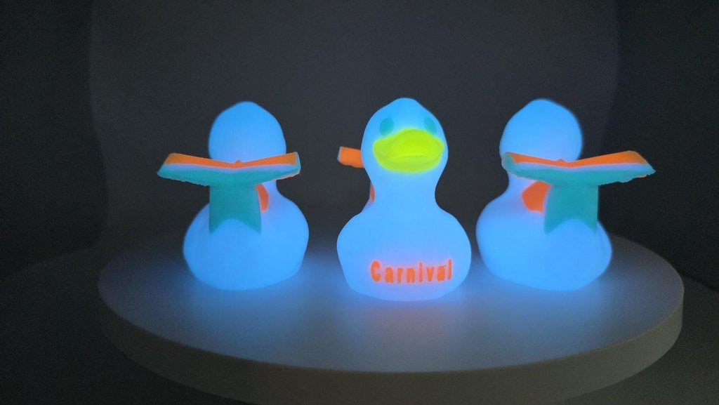 Glow In The Dark Cruise Ship Duck, 3D Printed Carnival Toy - JM Designs