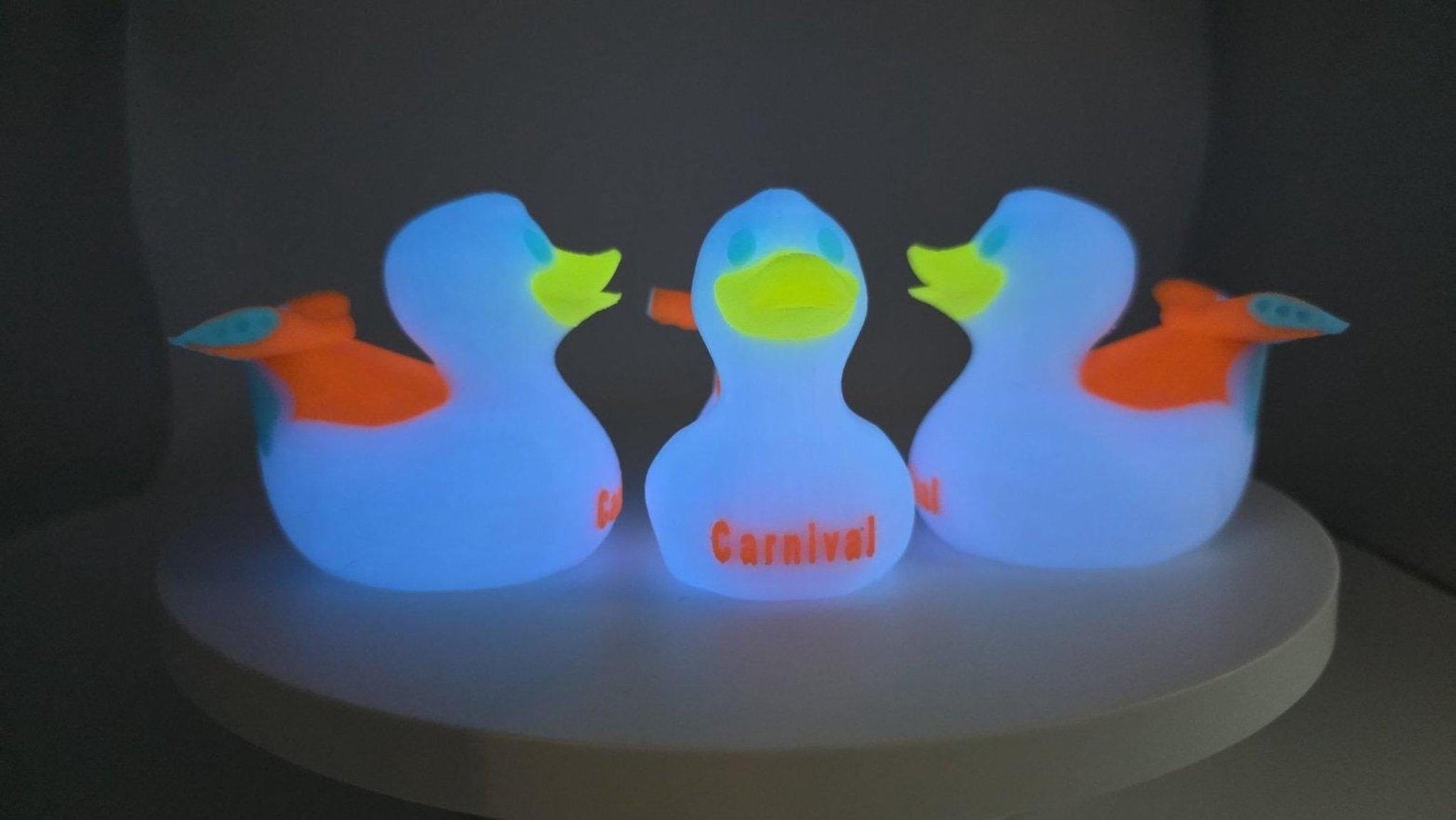 Glow In The Dark Cruise Ship Duck, 3D Printed Carnival Toy - JM Designs