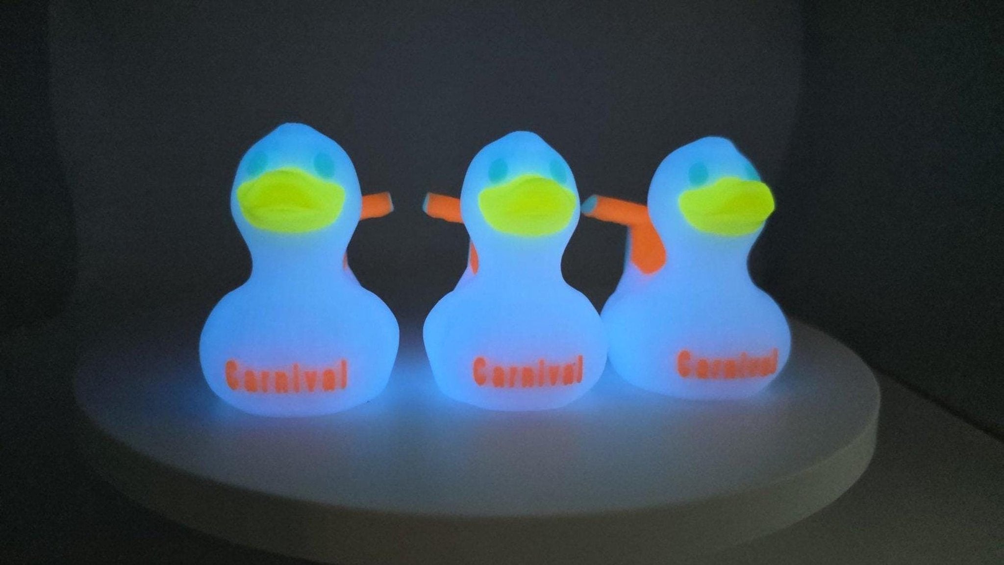 Glow In The Dark Cruise Ship Duck, 3D Printed Carnival Toy - JM Designs