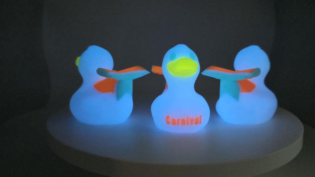 Glow In The Dark Cruise Ship Duck, 3D Printed Carnival Toy - JM Designs