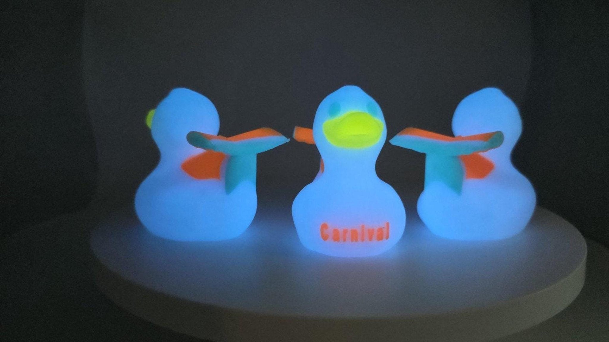 Glow In The Dark Cruise Ship Duck, 3D Printed Carnival Toy - JM Designs