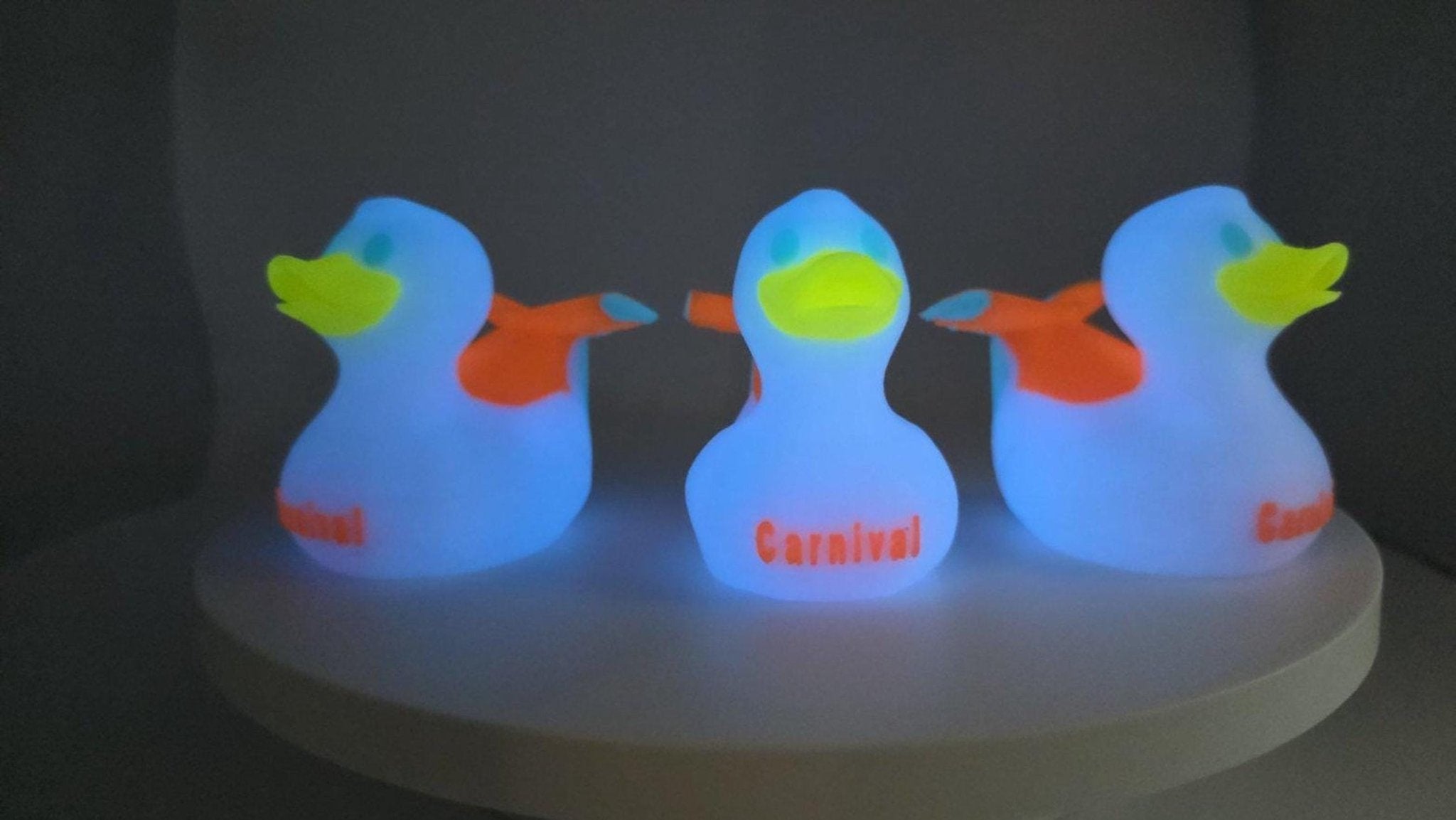 Glow In The Dark Cruise Ship Duck, 3D Printed Carnival Toy - JM Designs