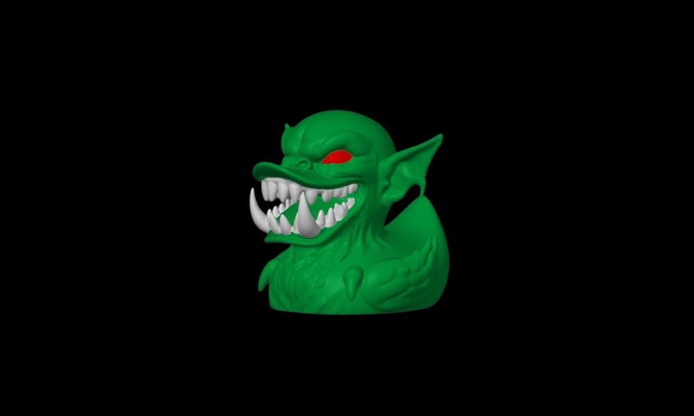 Goblin Duck Figurine: Spooky Halloween Decor - JM Designs