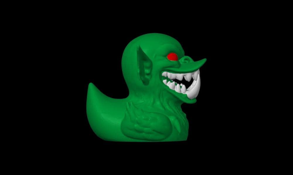 Goblin Duck Figurine: Spooky Halloween Decor - JM Designs