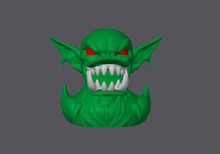 Goblin Duck Figurine: Spooky Halloween Decor - JM Designs
