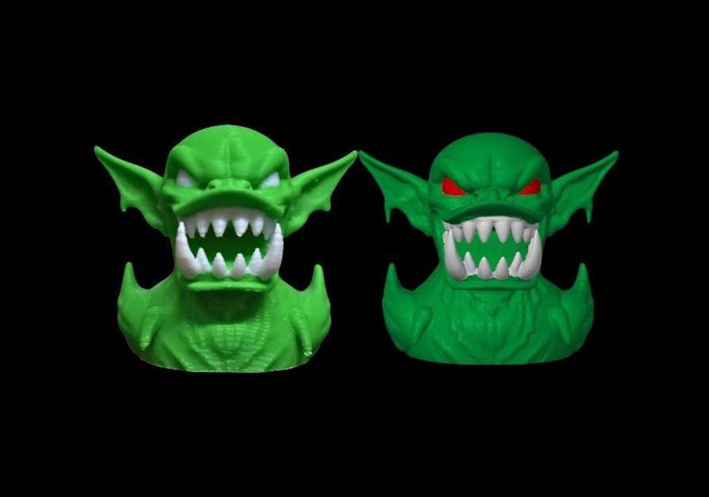 Goblin Duck Figurine, Spooky Halloween Decor with Design - JM Designs