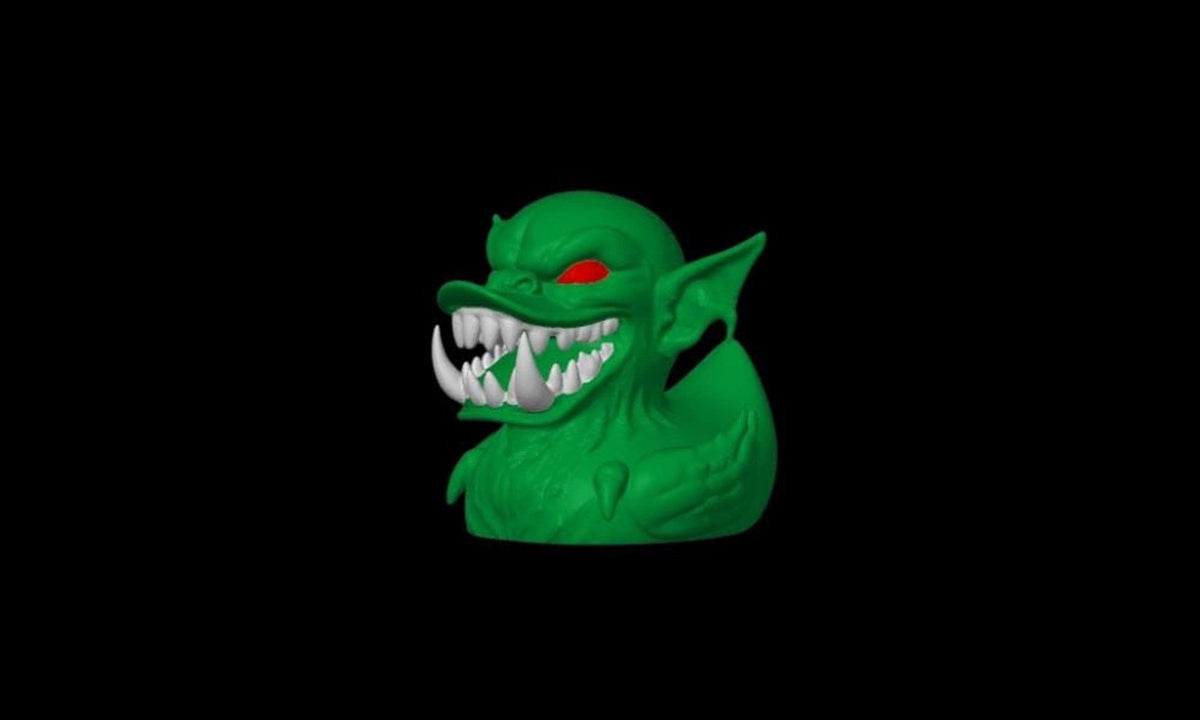 Goblin Duck Figurine, Spooky Halloween Decor with Design - JM Designs
