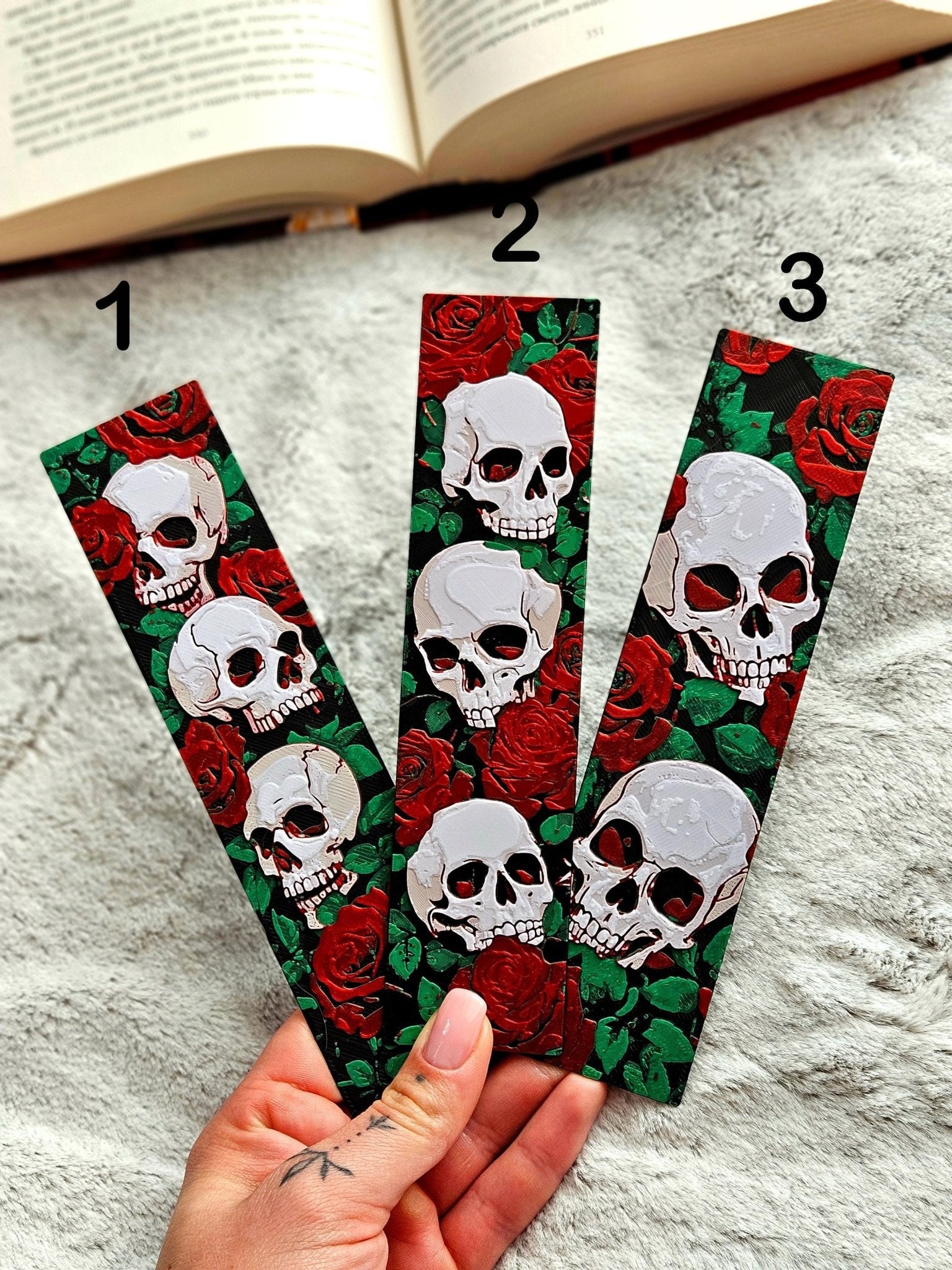 Gothic Skull Bookmark Set - JM Designs