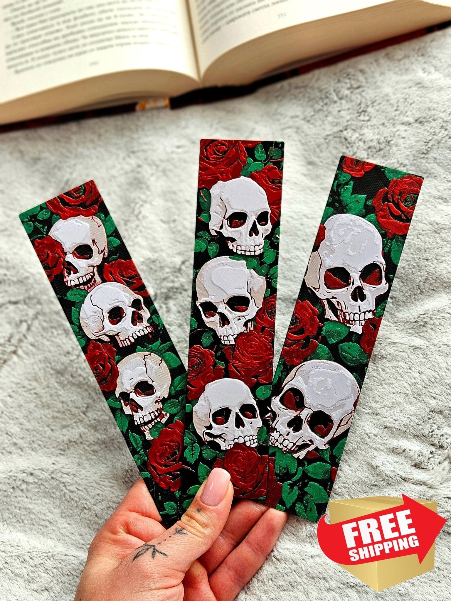 Gothic Skull Bookmark Set - JM Designs