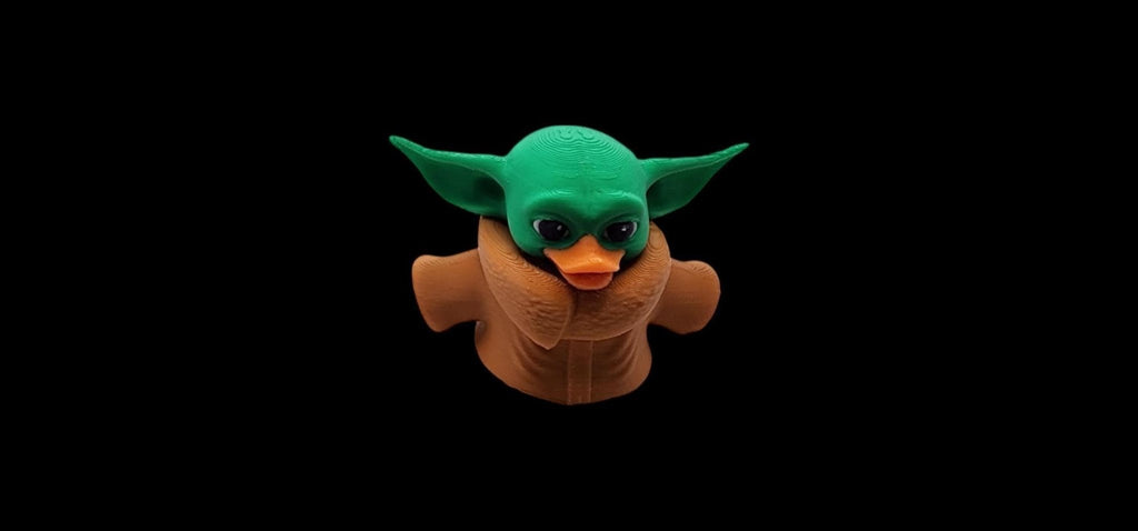 Grogu Inspired Duck Figure, 3D Printed Star Wars Collectible Desk Accessory - JM Designs