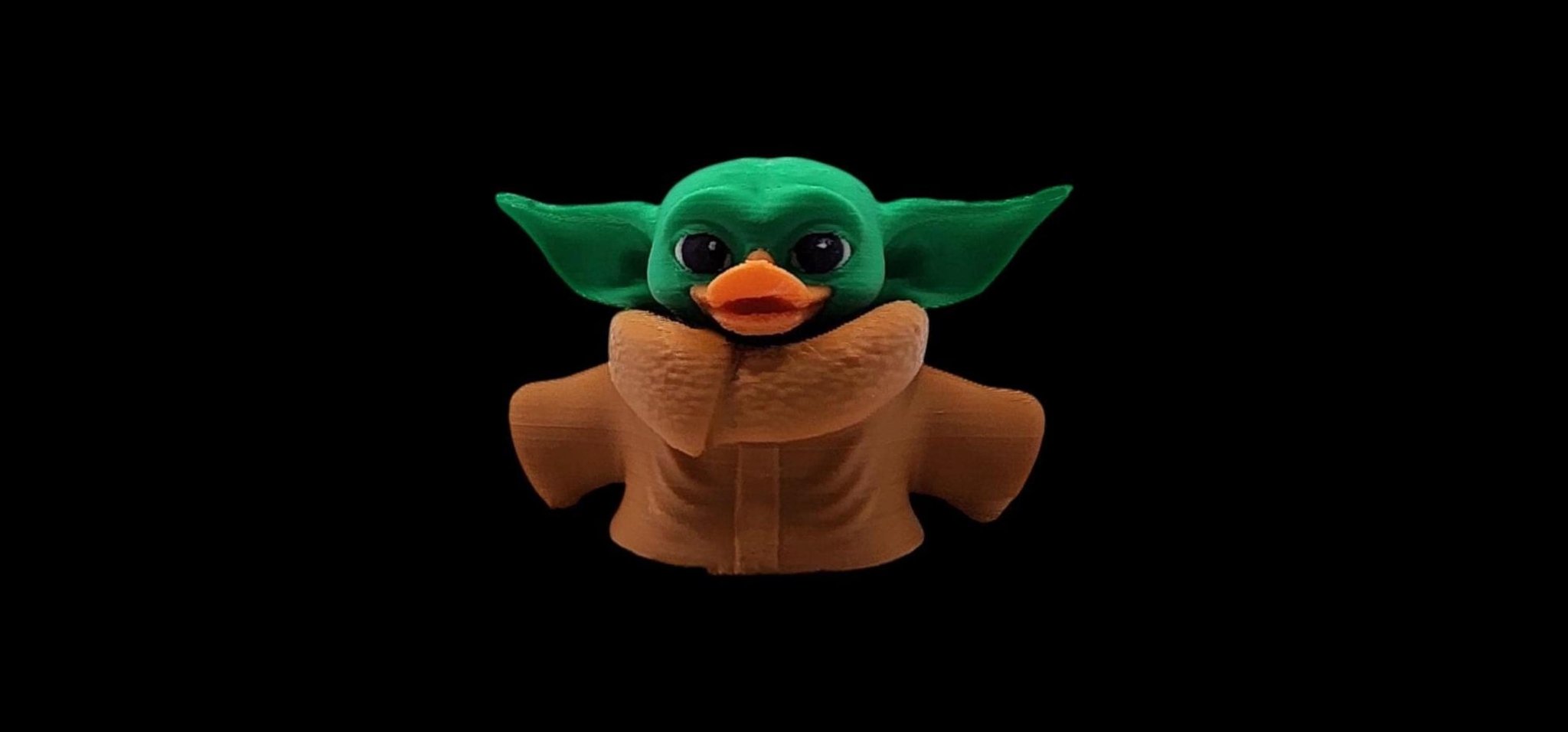 Grogu Inspired Duck Figure, 3D Printed Star Wars Collectible Desk Accessory - JM Designs