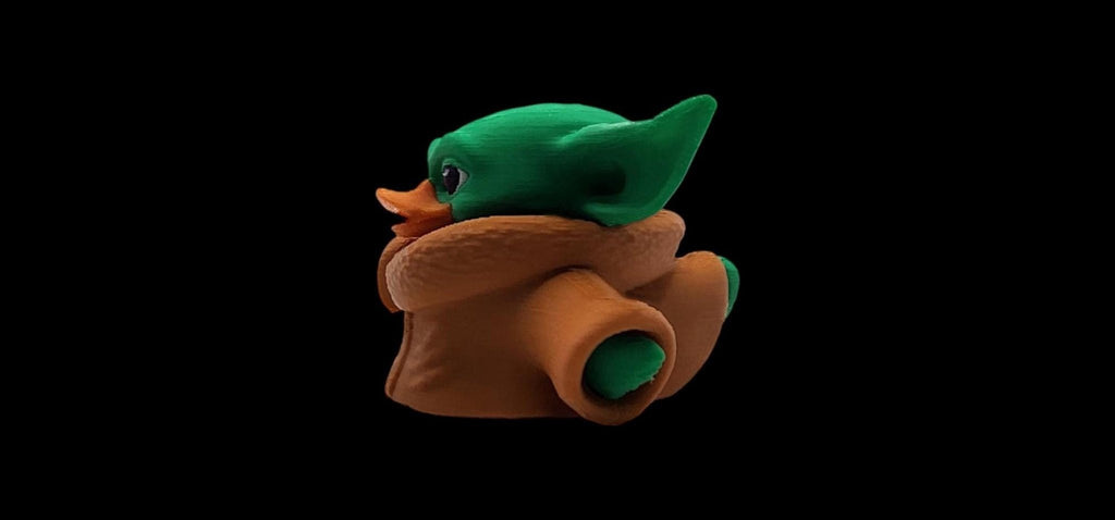 Grogu Inspired Duck Figure, 3D Printed Star Wars Collectible Desk Accessory - JM Designs