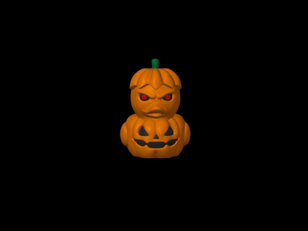 Halloween Duck Dashboard Buddy, Custom Jack-O'-Lantern 3D Printed Decoration - JM Designs