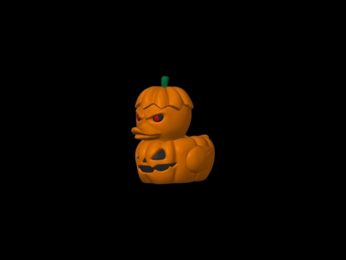 Halloween Duck Dashboard Buddy, Custom Jack-O'-Lantern 3D Printed Decoration - JM Designs