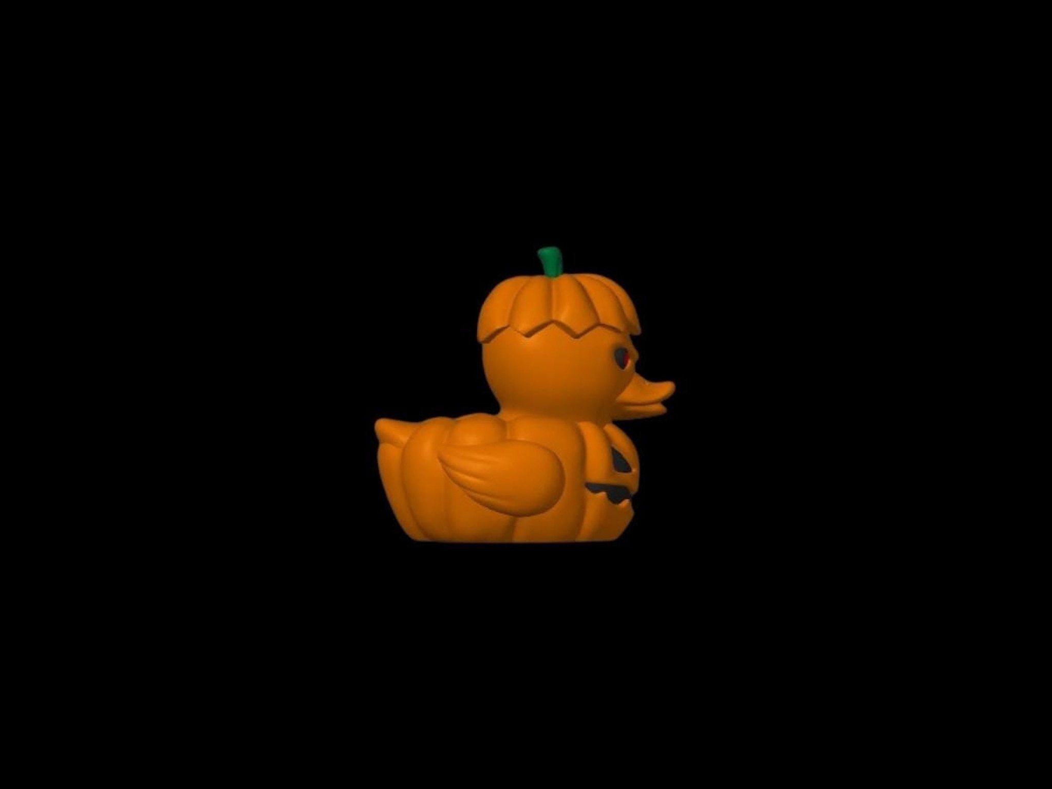 Halloween Duck Dashboard Buddy, Custom Jack-O'-Lantern 3D Printed Decoration - JM Designs