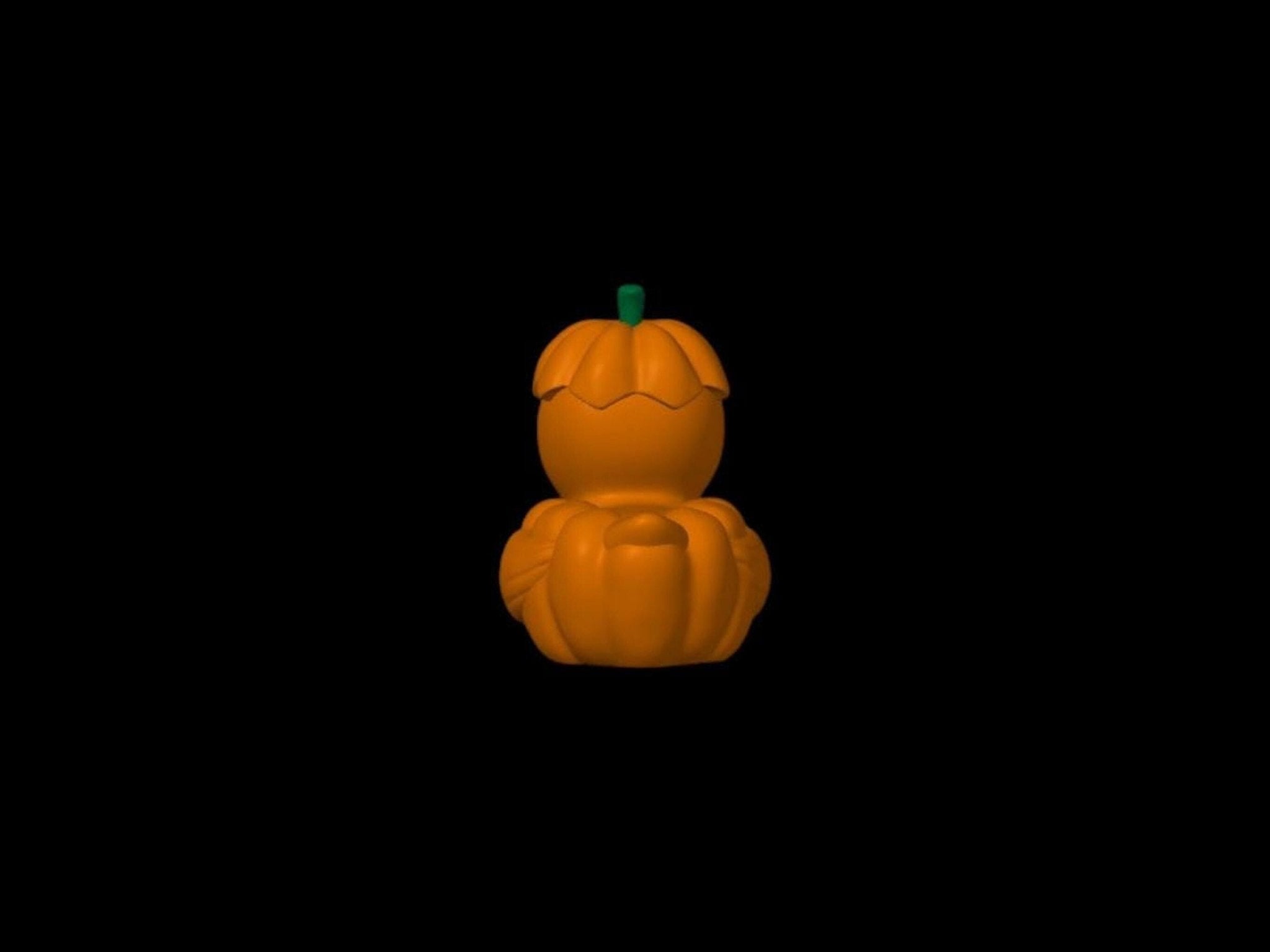 Halloween Duck Dashboard Buddy, Custom Jack-O'-Lantern 3D Printed Decoration - JM Designs