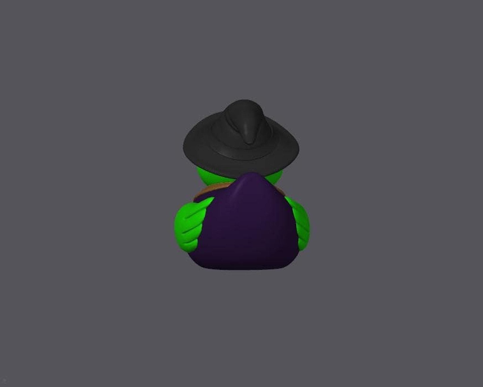 Halloween Duck Decor, Spooky Witch Figure for Desk or Shelf - JM Designs
