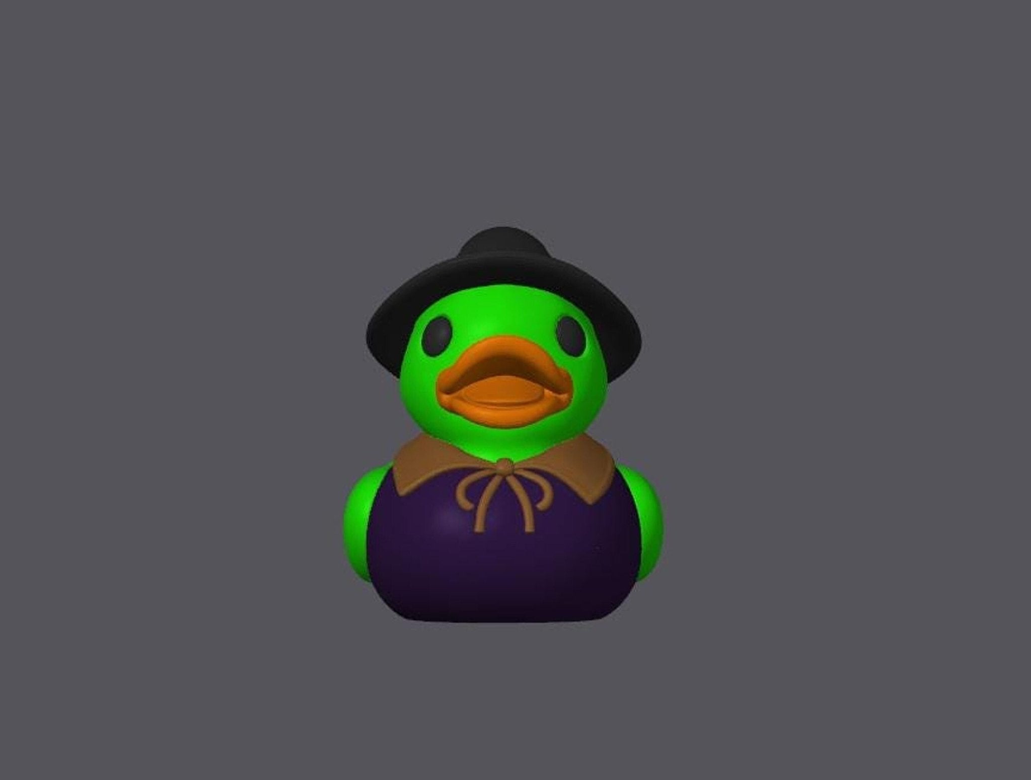 Halloween Duck Decor, Spooky Witch Figure for Desk or Shelf - JM Designs