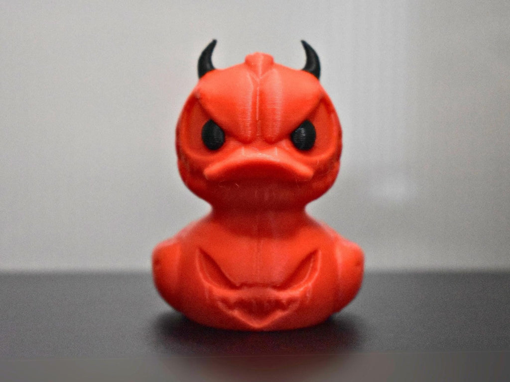 Halloween Duck Figure, Evil Ghoul Devil Decoration for Spooky Decor - JM Designs