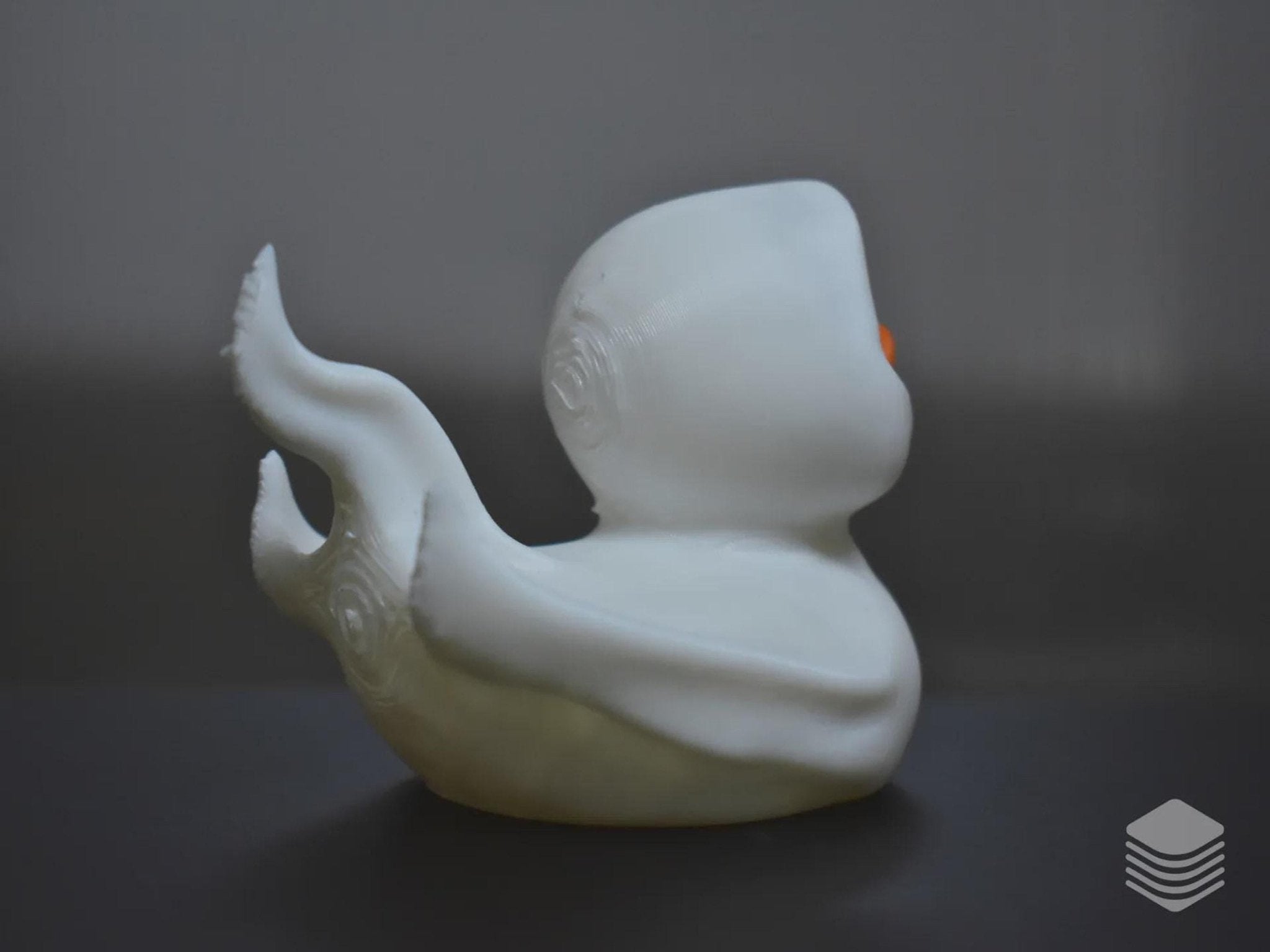 Halloween Duck Ghost Figurine, Custom 3D Printed Spooky Display Decoration - JM Designs