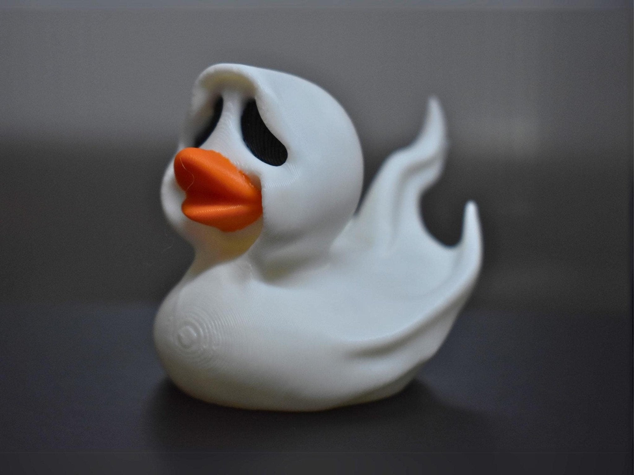 Halloween Duck Ghost Figurine, Custom 3D Printed Spooky Display Decoration - JM Designs