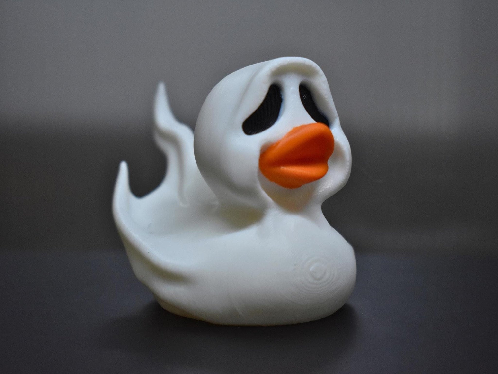 Halloween Duck Ghost Figurine, Custom 3D Printed Spooky Display Decoration - JM Designs