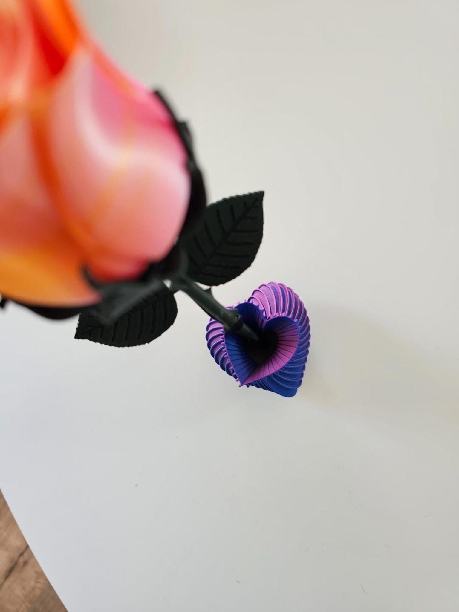 Heart Shaped Vase, 3D Printed Home Accent with Spiral Design in Multiple Colors - JM Designs