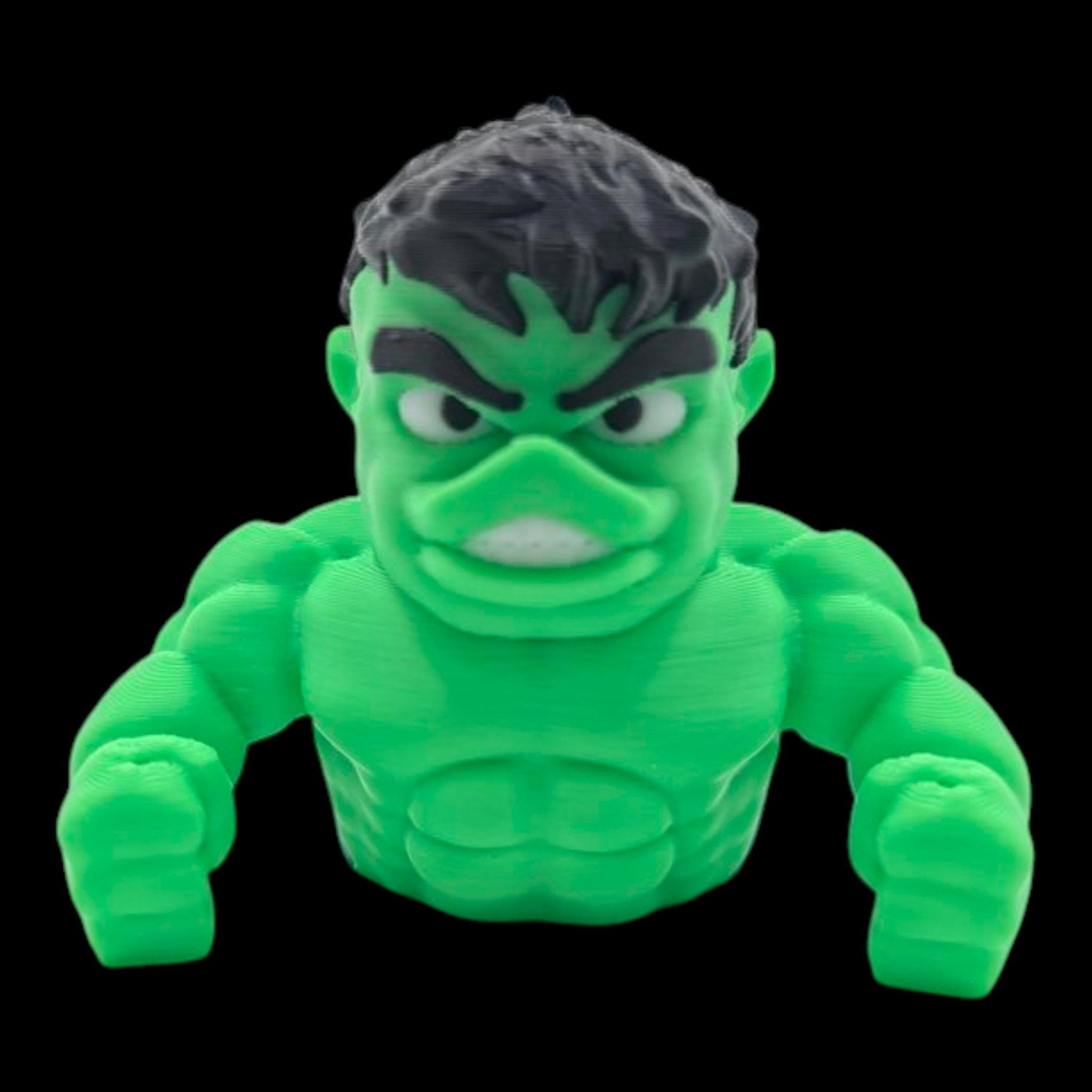 Hulk Inspired Duck Figurine, 3D Printed Superhero Collectible for Jeep Dashboard - JM Designs
