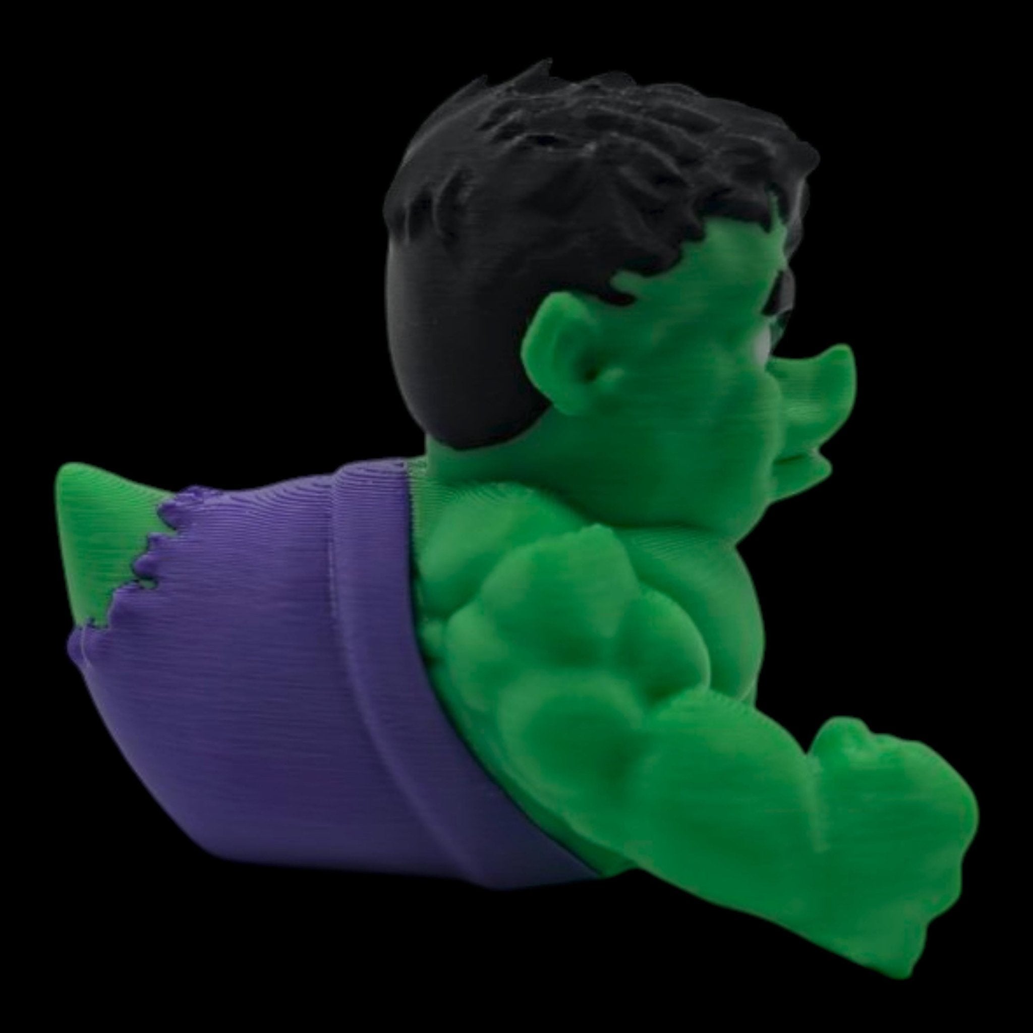 Hulk Inspired Duck Figurine, 3D Printed Superhero Collectible for Jeep Dashboard - JM Designs