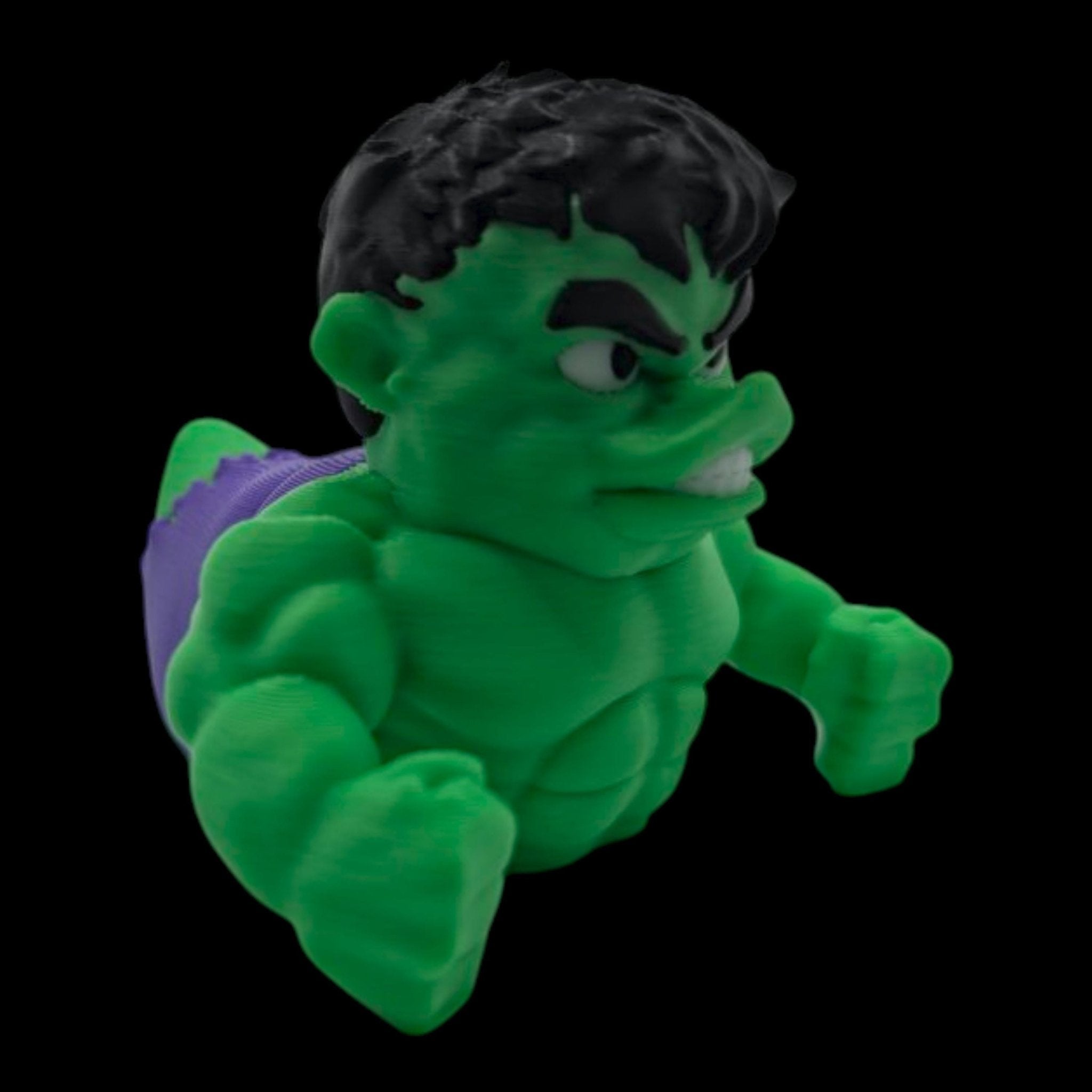 Hulk Inspired Duck Figurine, Superhero Inspired 3D Printed Collectible for Comic Fans - JM Designs