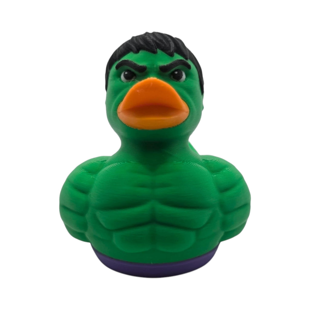 Hulk Inspired Duck Figurine, Superhero Inspired 3D Printed Collectible for Comic Fans - JM Designs