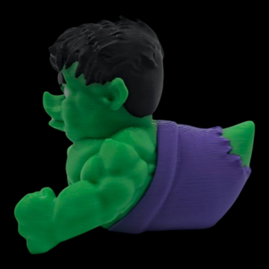 Hulk Inspired Duck Figurine, Superhero Inspired 3D Printed Collectible for Comic Fans - JM Designs