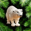 Articulated Polar Bear Toy, Customizable 3D Printed Desk Decor with Santa Hat Option