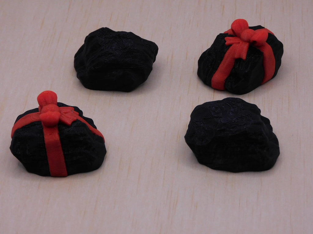 3D Printed Lump of Coal|Funny Christmas Gift, Naughty List Gag Gift, Holiday Stocking Stuffer, Unique Coal Figurine, Novelty Christmas Decor