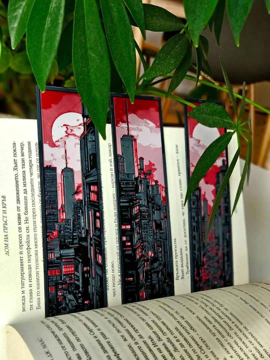3D Printed Cityscape Bookmark Set: Unique PLA Reader Gifts