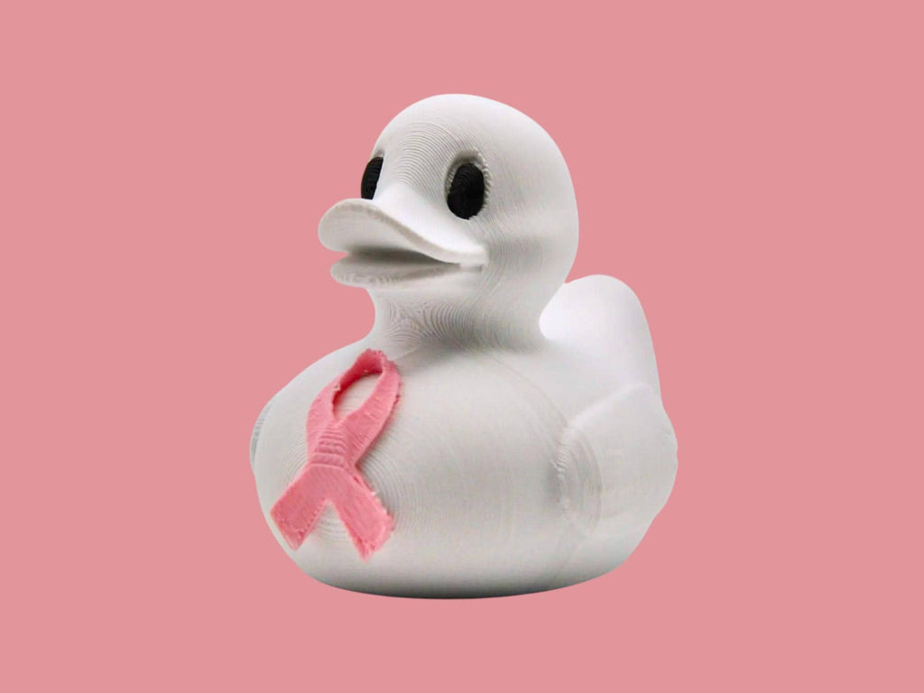 Breast Cancer Awareness Duck Gift Women Pink Ribbon Bath Toy Bath Duck Breast Cancer Research Gift for Survivor Memory Present for Charity