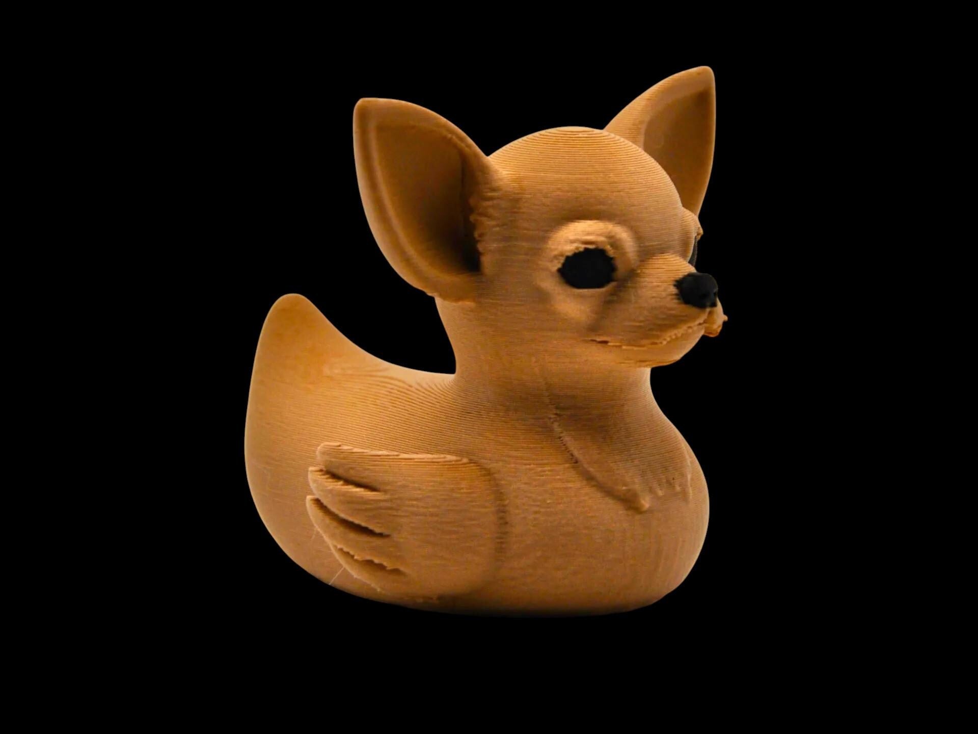 Chihuahua Dog  Duck: 3D Printed PLA Bathroom Decor
