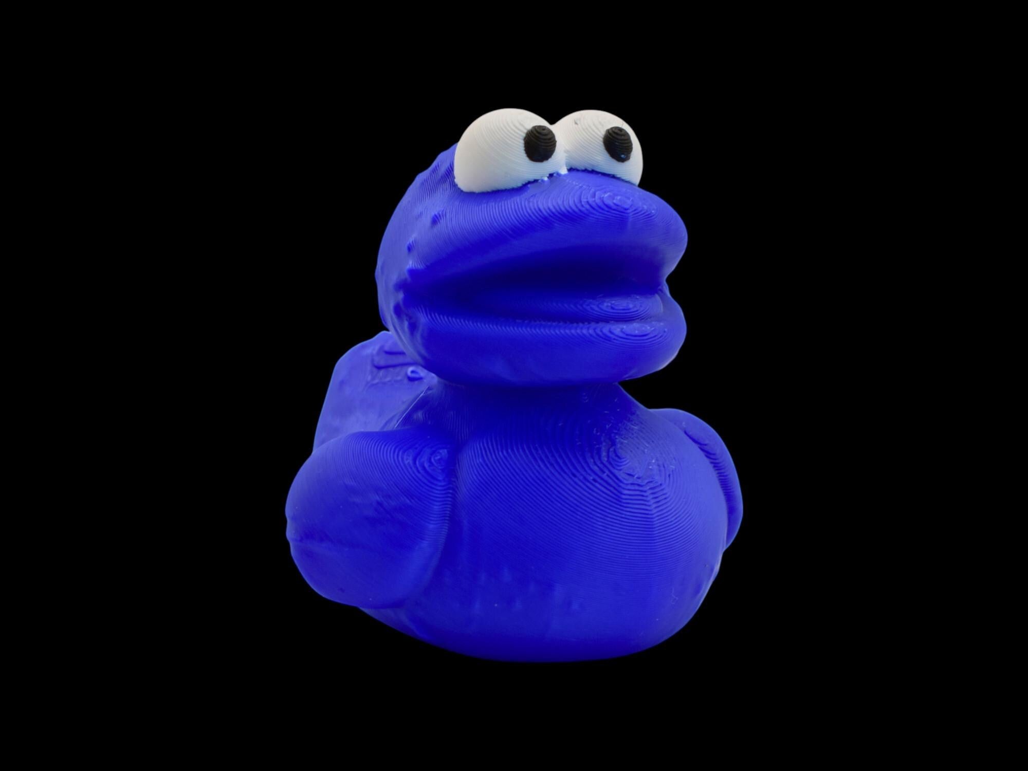 Cookie Monster Duck Novel Gift for Car Dashboard Item Blue Design Toy Bathroom Decor Novel Present Sesame Street Character Gift Novel