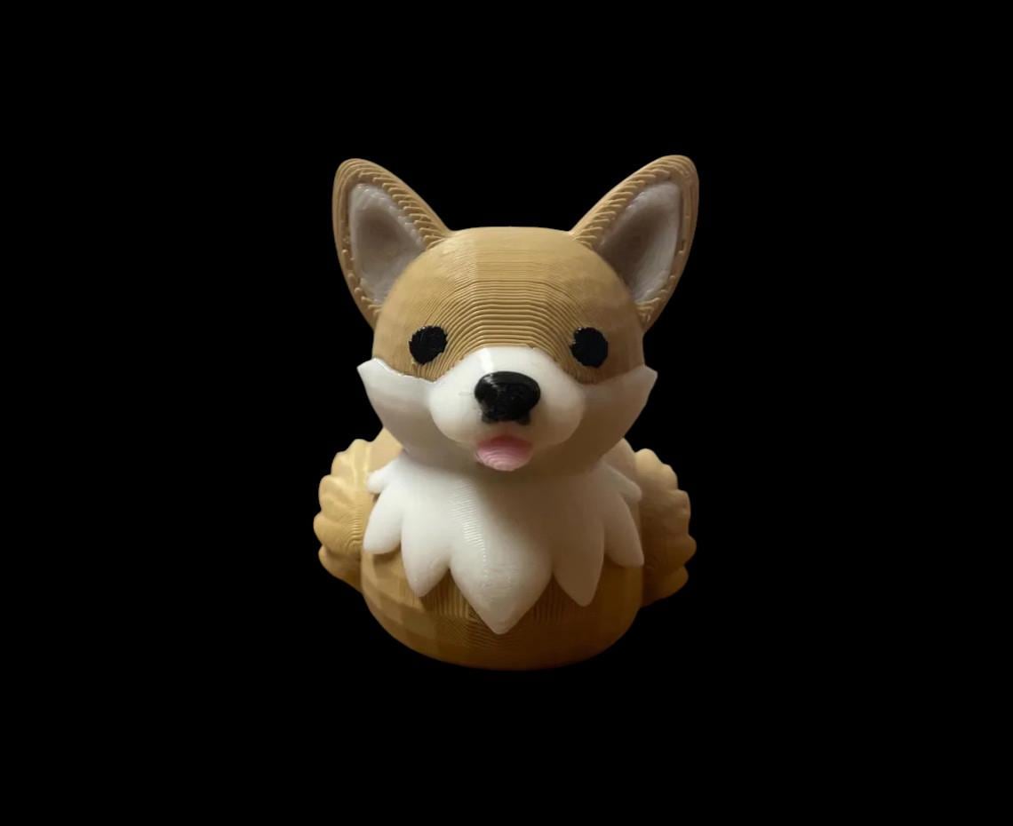 Corgi Duck Figurine Animal Hybrid Statue Decoration Desk Ornament Small Collectible Whimsical Dog Cute Sculpture Miniature Gift Funny Pet