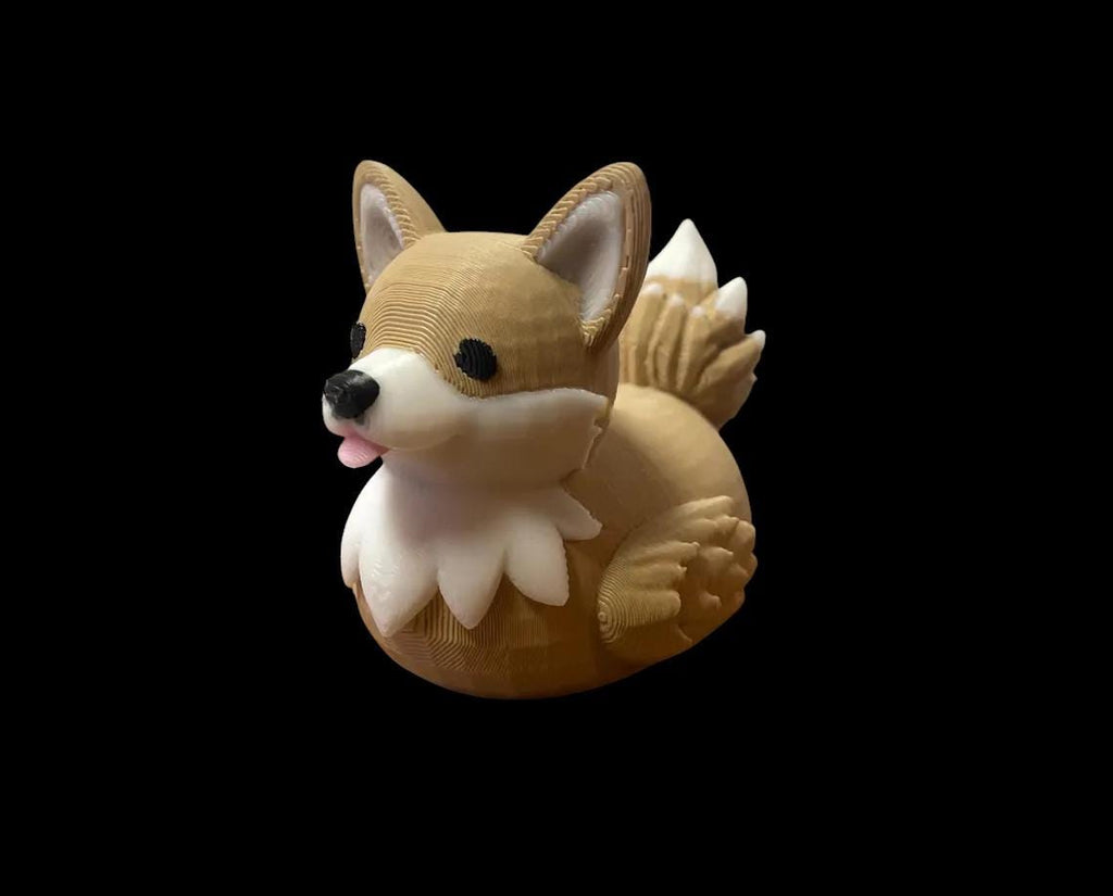 Corgi Duck Figurine Animal Hybrid Statue Decoration Desk Ornament Small Collectible Whimsical Dog Cute Sculpture Miniature Gift Funny Pet