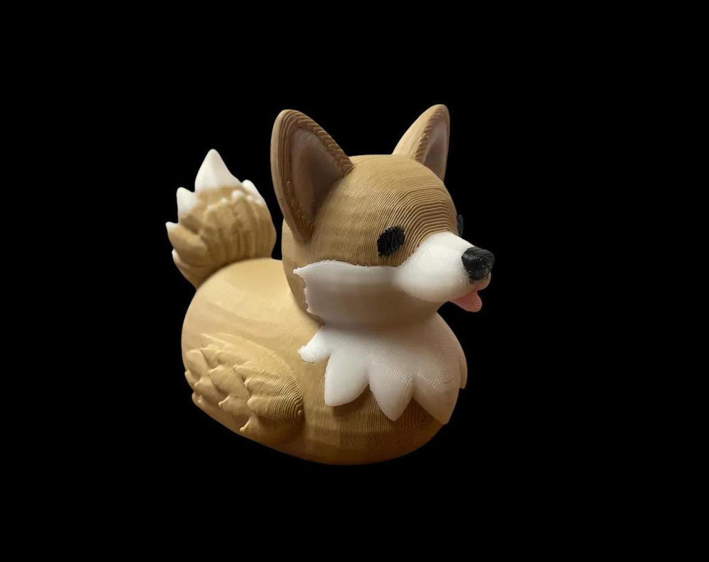 Corgi Duck Figurine Animal Hybrid Statue Decoration Desk Ornament Small Collectible Whimsical Dog Cute Sculpture Miniature Gift Funny Pet