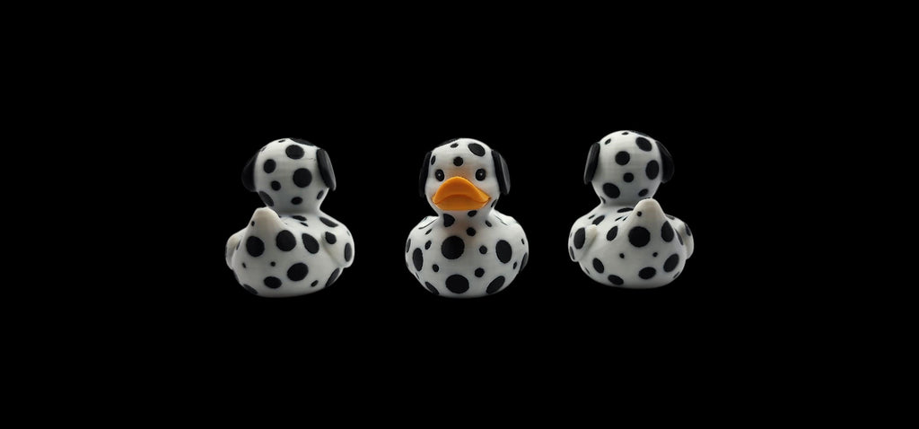 Dalmatian Spotted Duck Dog Duck Collection Jeep Dash Duck Car Decoration Dashboard Accessory Gift Idea for Child Safe Toy Display Piece for