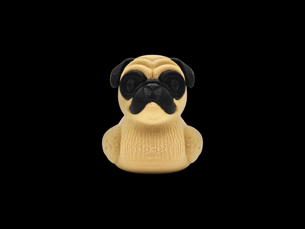 Duck Pug Figure Display Decoration Car Dashboard Animal Ornament Desk Display Shelf Decor Piece Collection Gift Idea Pet Lover Novelty Item