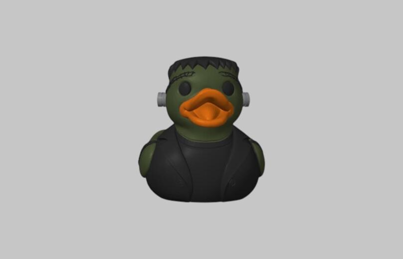 Frankenstein Duck Halloween Decoration Creature From Black Lagoon Frankenstein's Monster Duck Frankenduck 3D Printed Halloween Jeep Duck