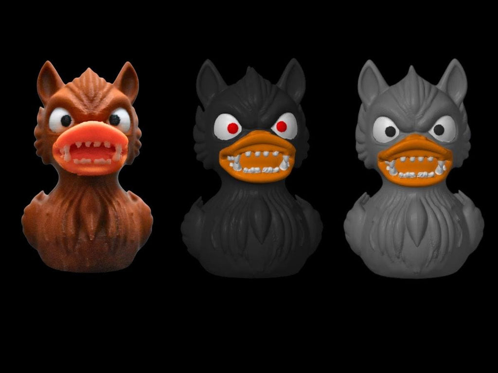 Werewolf Duck Monster Wolf  Black, Brown or Grey Dashboard Buddy 3D Printed
