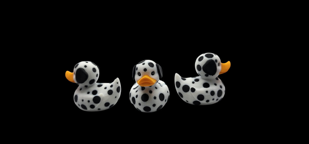 Dalmatian Spotted Duck Dog Duck Collection Jeep Dash Duck Car Decoration Dashboard Accessory Gift Idea for Child Safe Toy Display Piece for