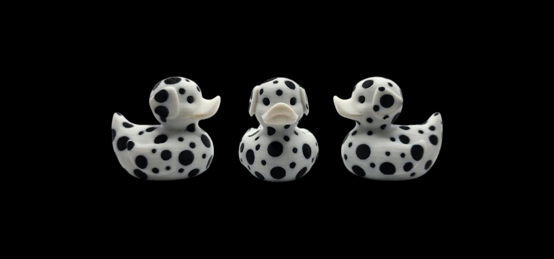 Dalmatian Spotted Duck Dog Duck Collection Jeep Dash Duck Car Decoration Dashboard Accessory Gift Idea for Child Safe Toy Display Piece for
