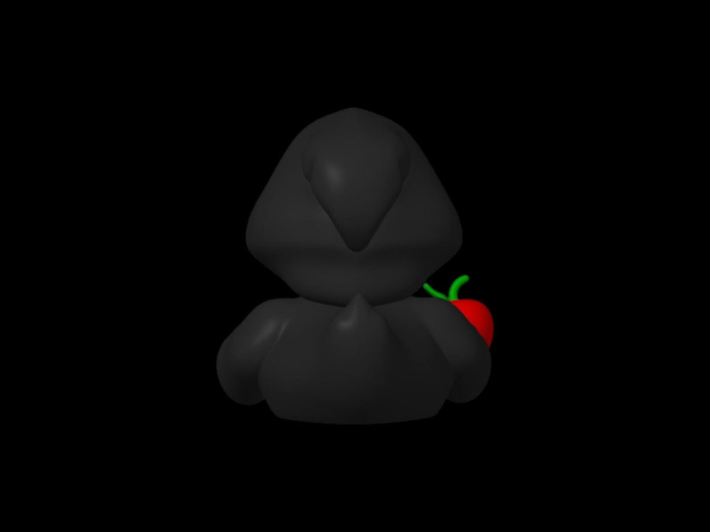 3D Printed Witch Duck Figurine: Dark Fantasy Halloween Decor