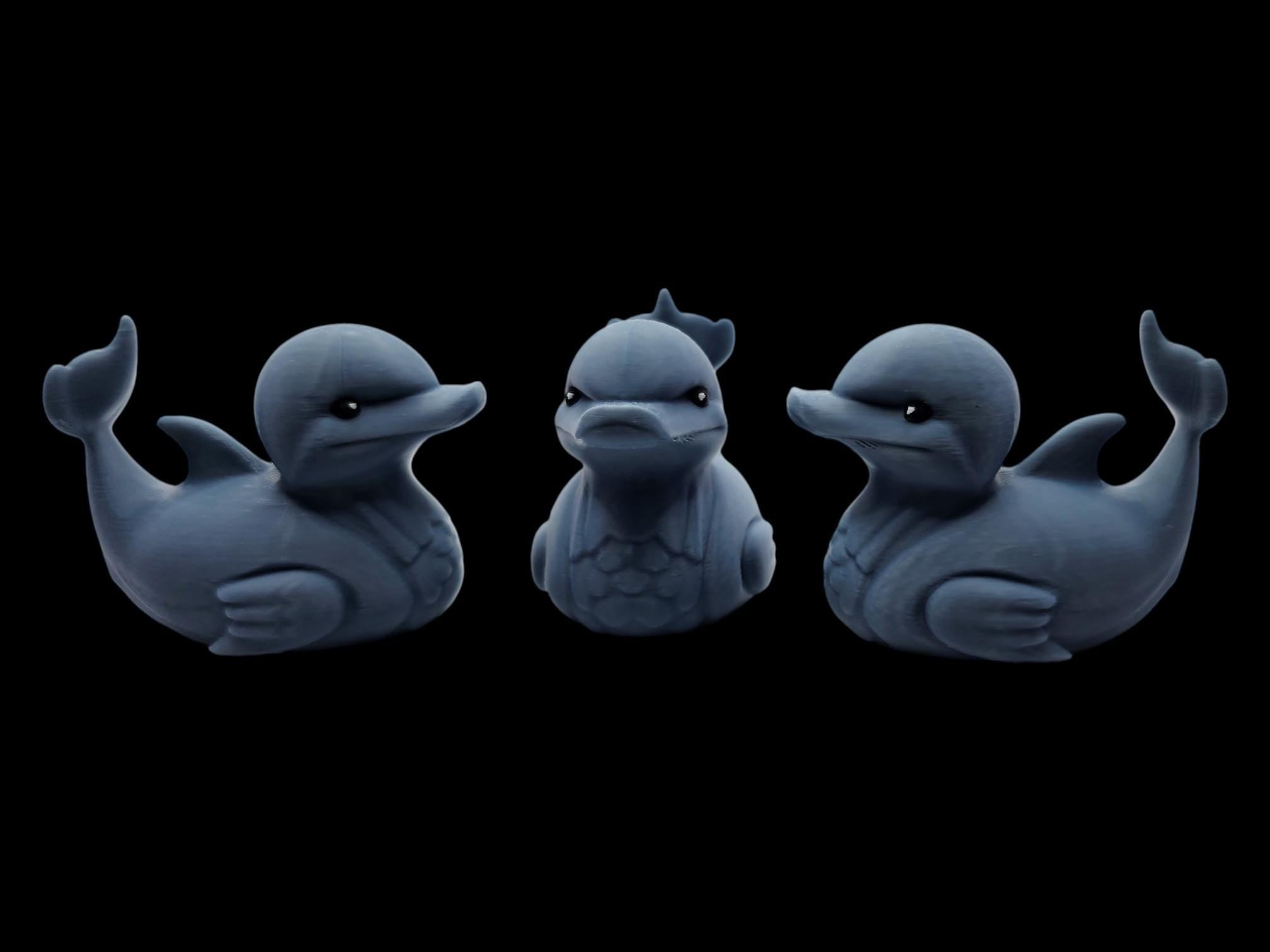 Dolphin Duck Hybrid Animal Decoration Unique Gift Desk Ornament Modern Design Bathroom Decor Water Safe Novelty Item Gray Sculpture Artistic