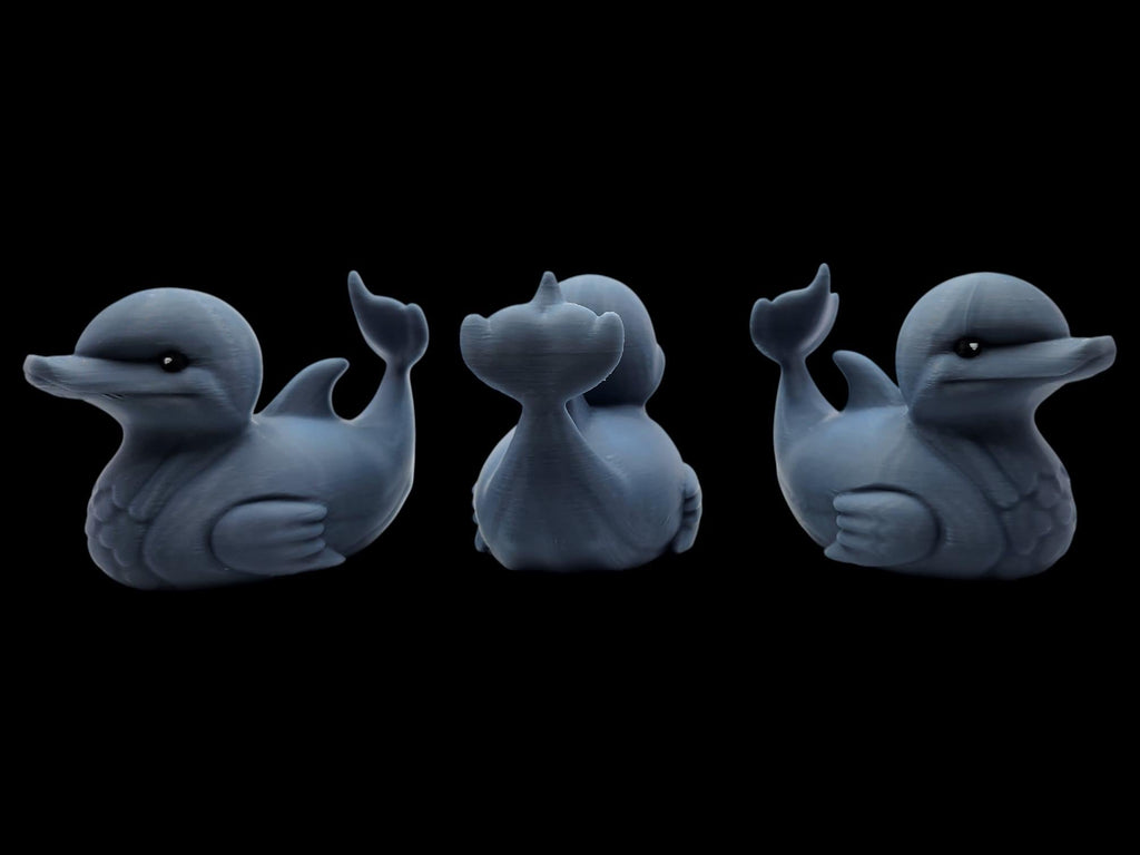 Dolphin Duck Hybrid Animal Decoration Unique Gift Desk Ornament Modern Design Bathroom Decor Water Safe Novelty Item Gray Sculpture Artistic